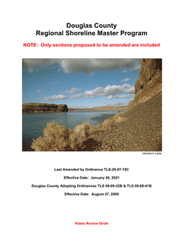 Douglas County Regional Shoreline Master Program