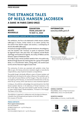 The Strange Tales of Niels Hansen Jacobsen a Dane in Paris (1892-1902)