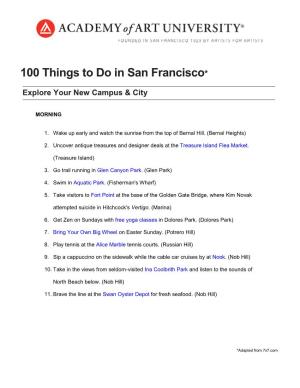100 Things to Do in San Francisco*