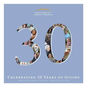 30Celebrating 30 Years of Giving