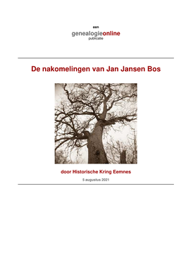 De Nakomelingen Van Jan Jansen Bos