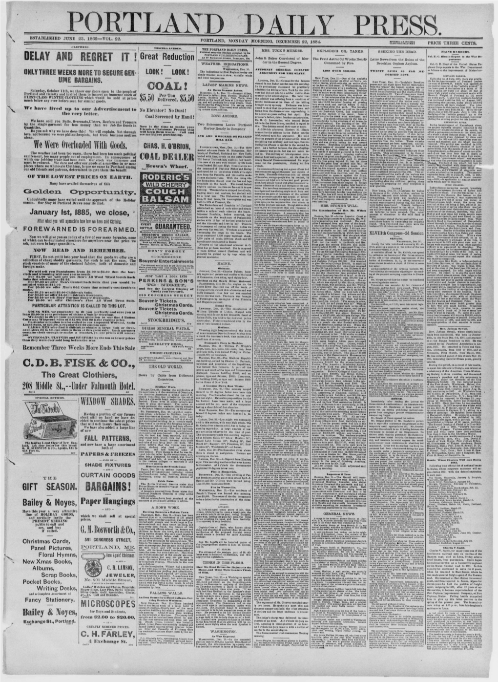 Portland Daily Press: November 26,1881