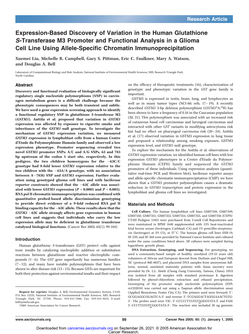 Expression-Based Discovery of Variation in the Human Glutathione