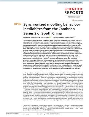 Synchronized Moulting Behaviour in Trilobites from the Cambrian Series 2 of South China