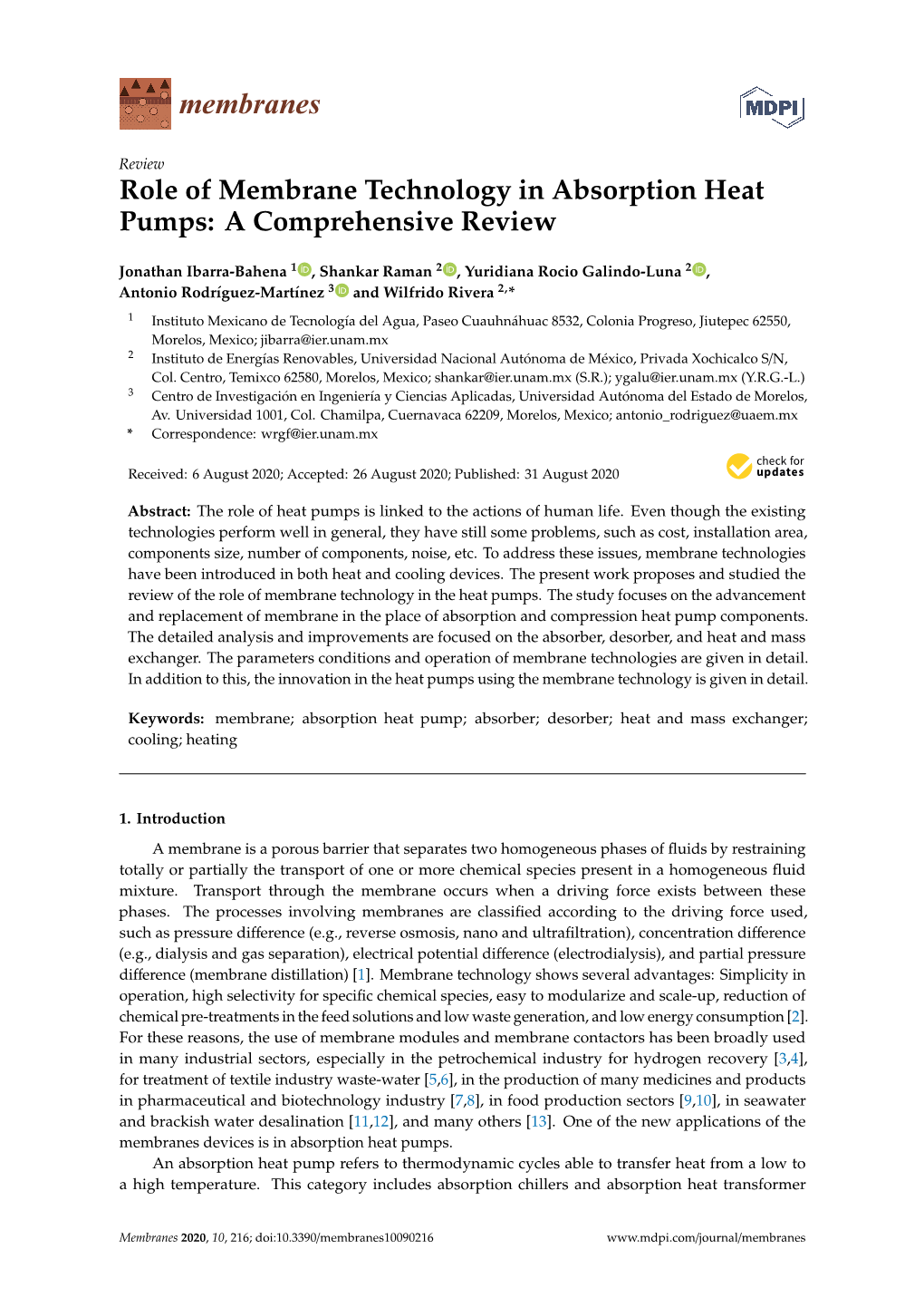 Role of Membrane Technology in Absorption Heat Pumps: a Comprehensive Review