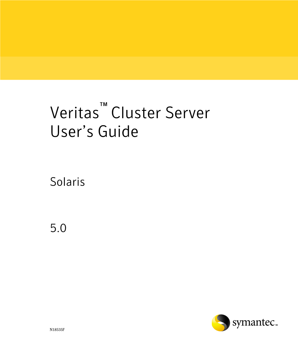 Veritas Cluster Server User's Guide