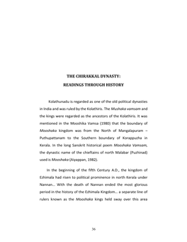 The Chirakkal Dynasty: Readings Through History