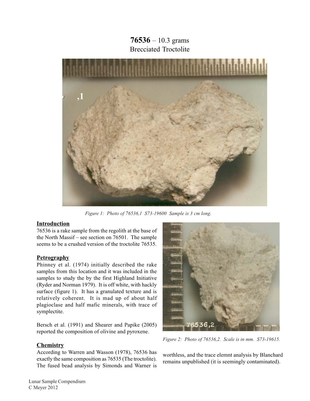 76536 – 10.3 Grams Brecciated Troctolite