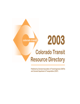 Colorado Transit Resource Directory