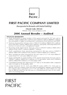 First Pacific Company Limited Manuel V
