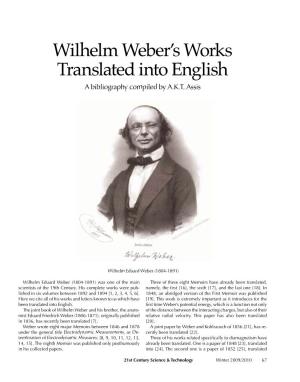 Wilhelm Weber's Works Translated Into English