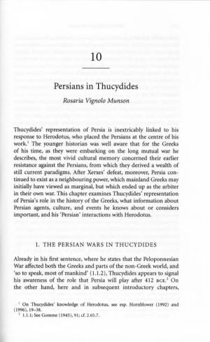 Persians in Thucydides Rosaria Vignolo Munson