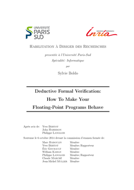 Deductive Formal Verification: How to Make Your Floating-Point