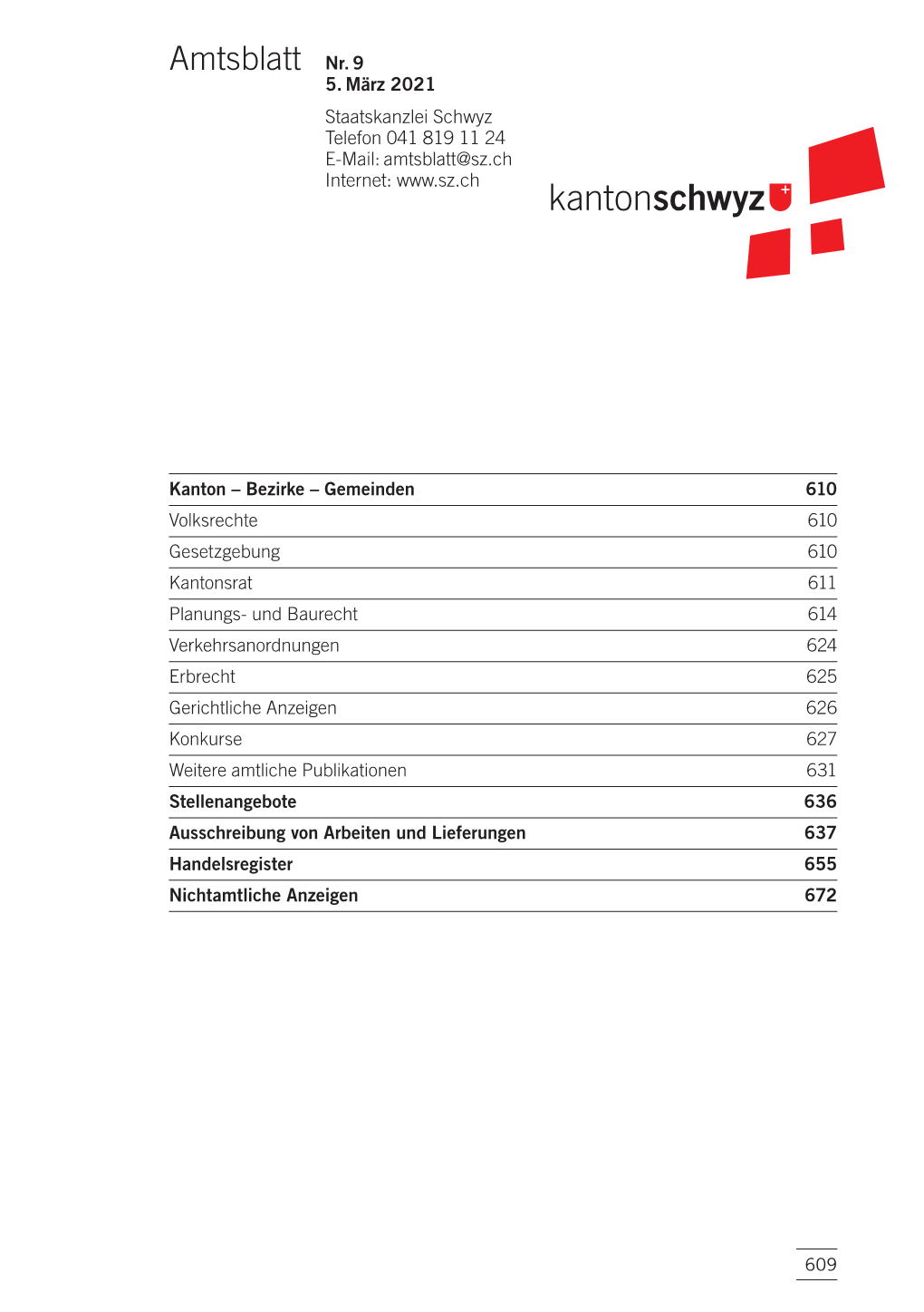 Amtsblatt Nr. 9 Vom 5. März 2021