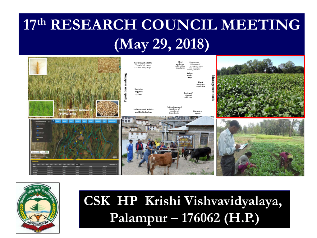 17Th RESEARCH COUNCIL MEETING (May 29, 2018)