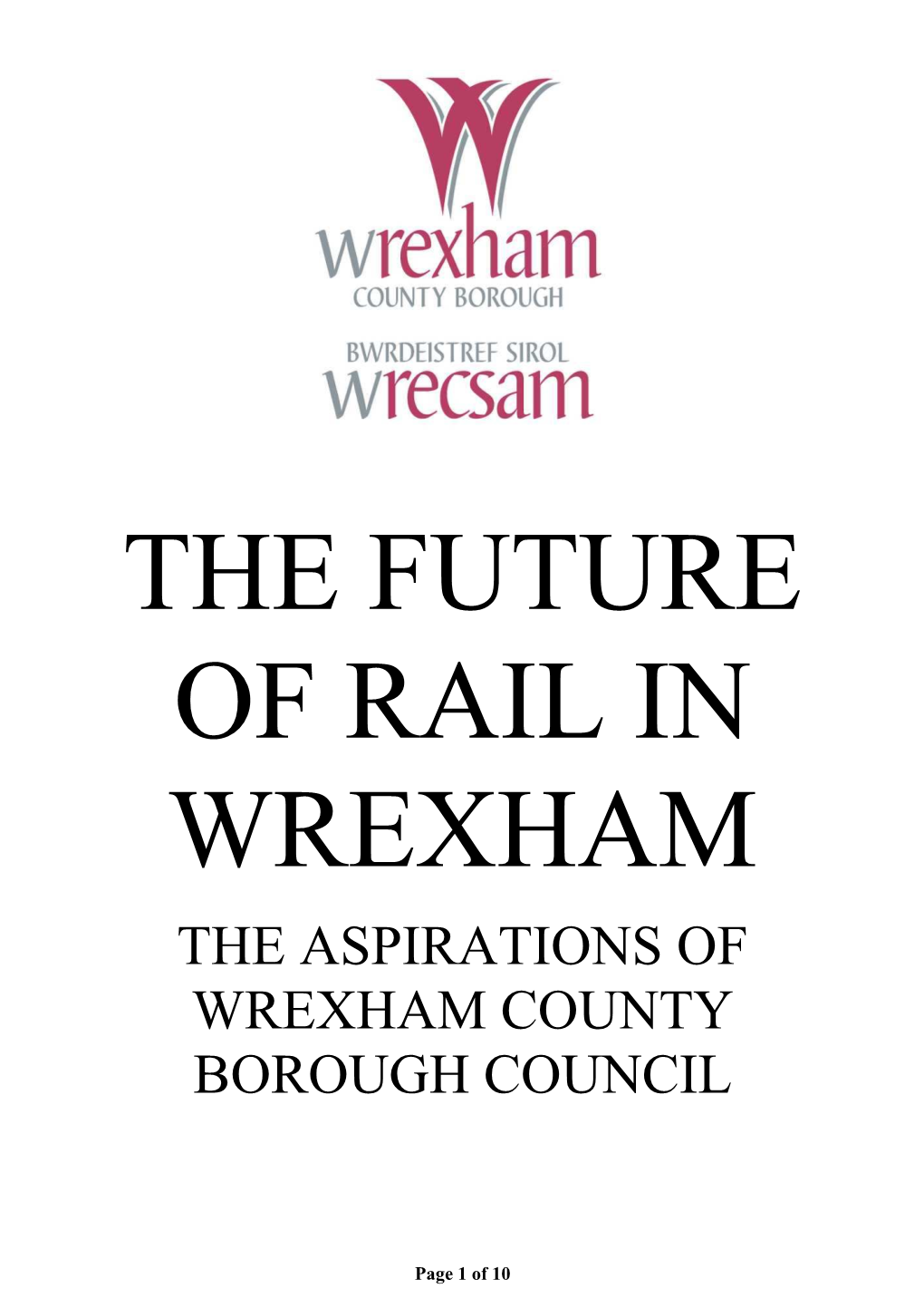 The Future of Rail in Wrexham PDF