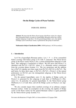 On the Hodge Cycles of Prym Varieties