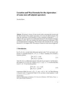 Location and Weyl Formula for the Eigenvalues of Some Non Self-Adjoint Operators