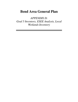 Bend Area General Plan