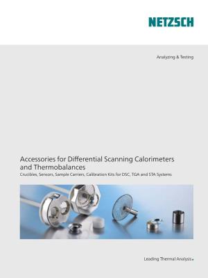 Accessories for Differential Scanning Calorimeters and Thermobalances