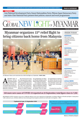 Myanmar Organizes 15Th Relief Flight to Bring Citizens Back Home From