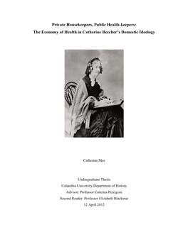 The Economy of Health in Catharine Beecher's Domestic Ideology