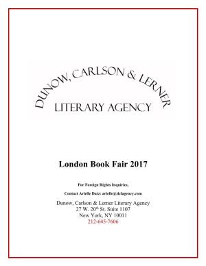 Dunow, Carlson, Lerner London Book Fair 2017