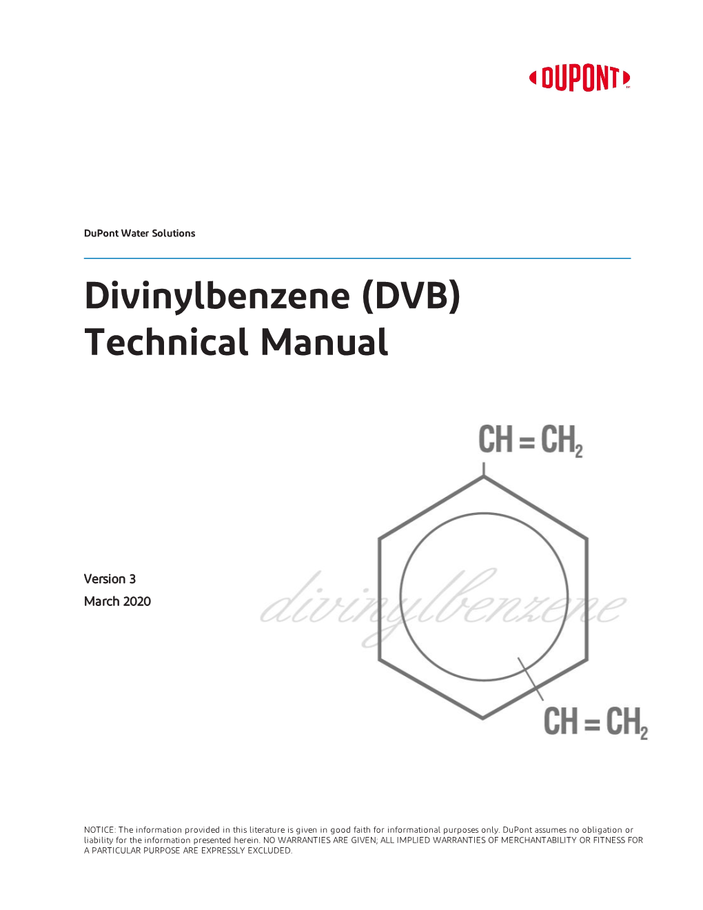 Divinylbenzene (DVB) Technical Manual