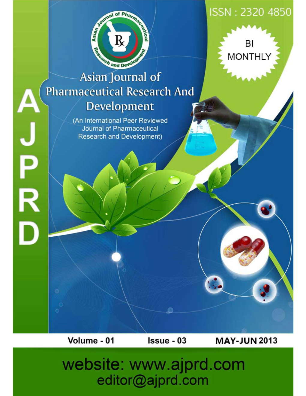 6 Asian Journal of Pharmaceutical Research and Development Vol.1 (3) May– June 2013: 7-15