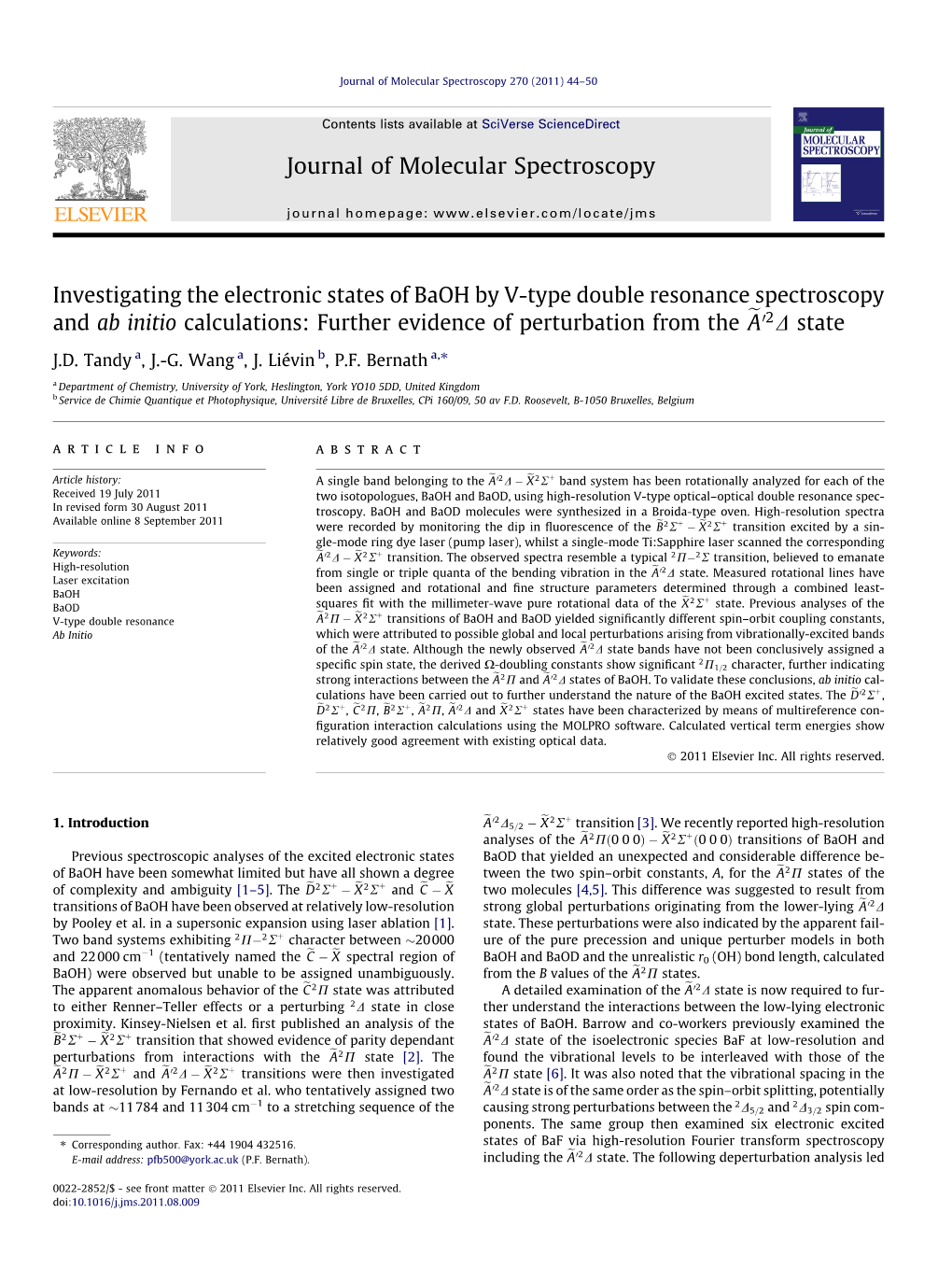 Investigating the Electronic States of Baoh by V-Type Double Resonance