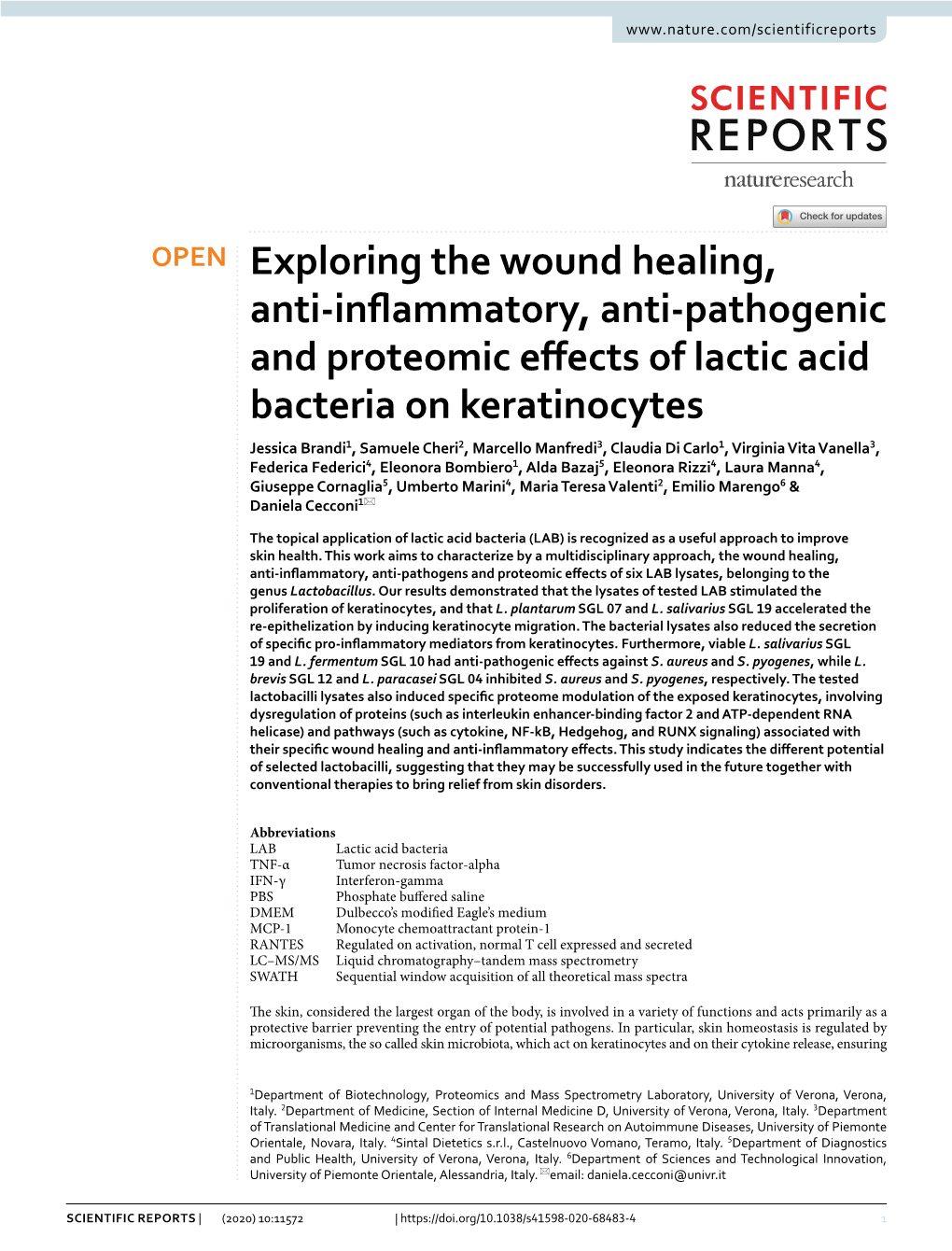 Exploring the Wound Healing, Anti-Inflammatory, Anti-Pathogenic