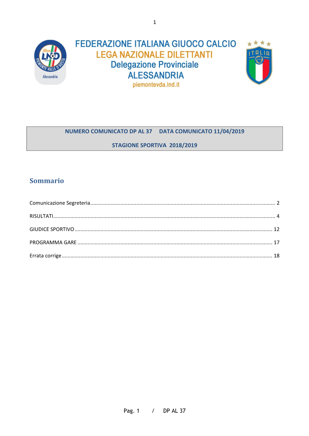 Cu 37 Alessandria 11 04 2019.Pdf