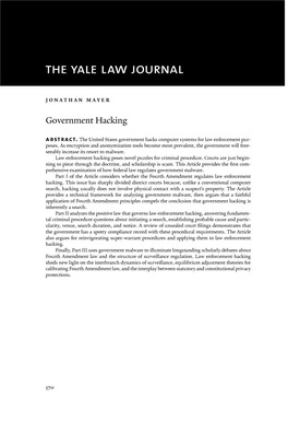 Government Hacking