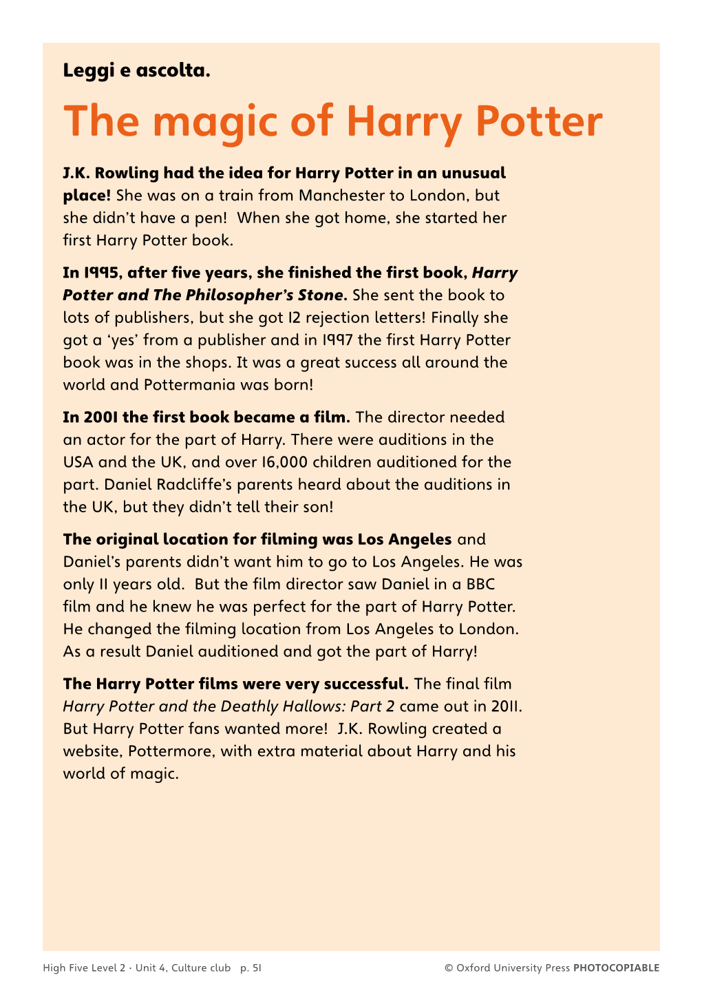 The Magic of Harry Potter