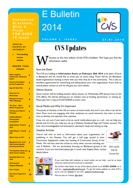 E BULLETIN 2014 VOLUME 2, ISSUE3 P a G E 3 Age UK New Pilot Scheme