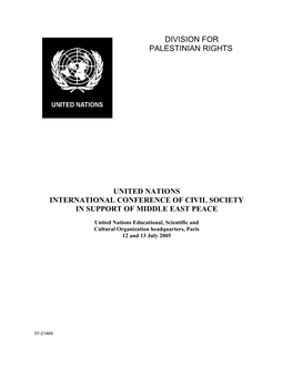 Division for Palestinian Rights United Nations