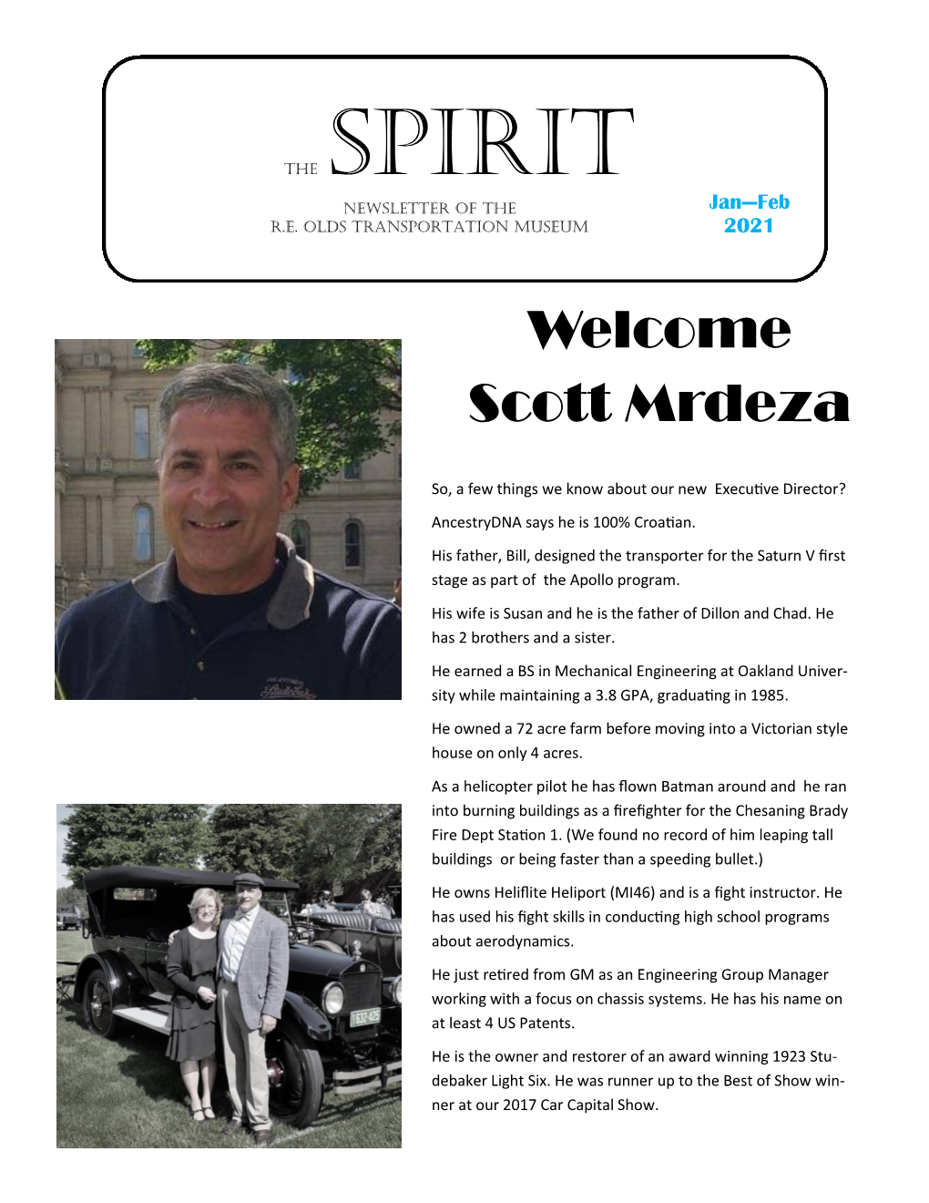 Welcome Scott Mrdeza