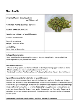 Plant Profile