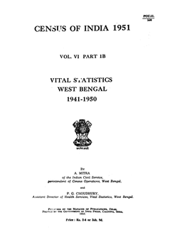 Cen~T Ts of India 1951 West Bengal 1941-1950