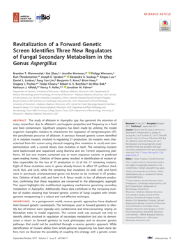 Revitalization of a Forward Genetic Screen Identifies Three New