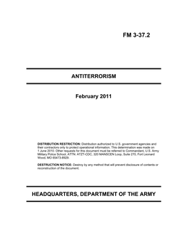FM 3-37.2. Antiterrorism