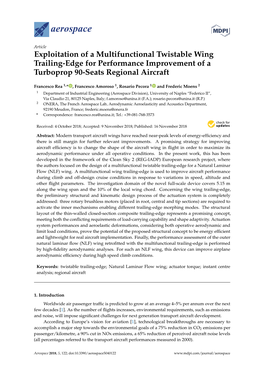 Exploitation of a Multifunctional Twistable Wing Trailing-Edge for Performance Improvement of a Turboprop 90-Seats Regional Aircraft