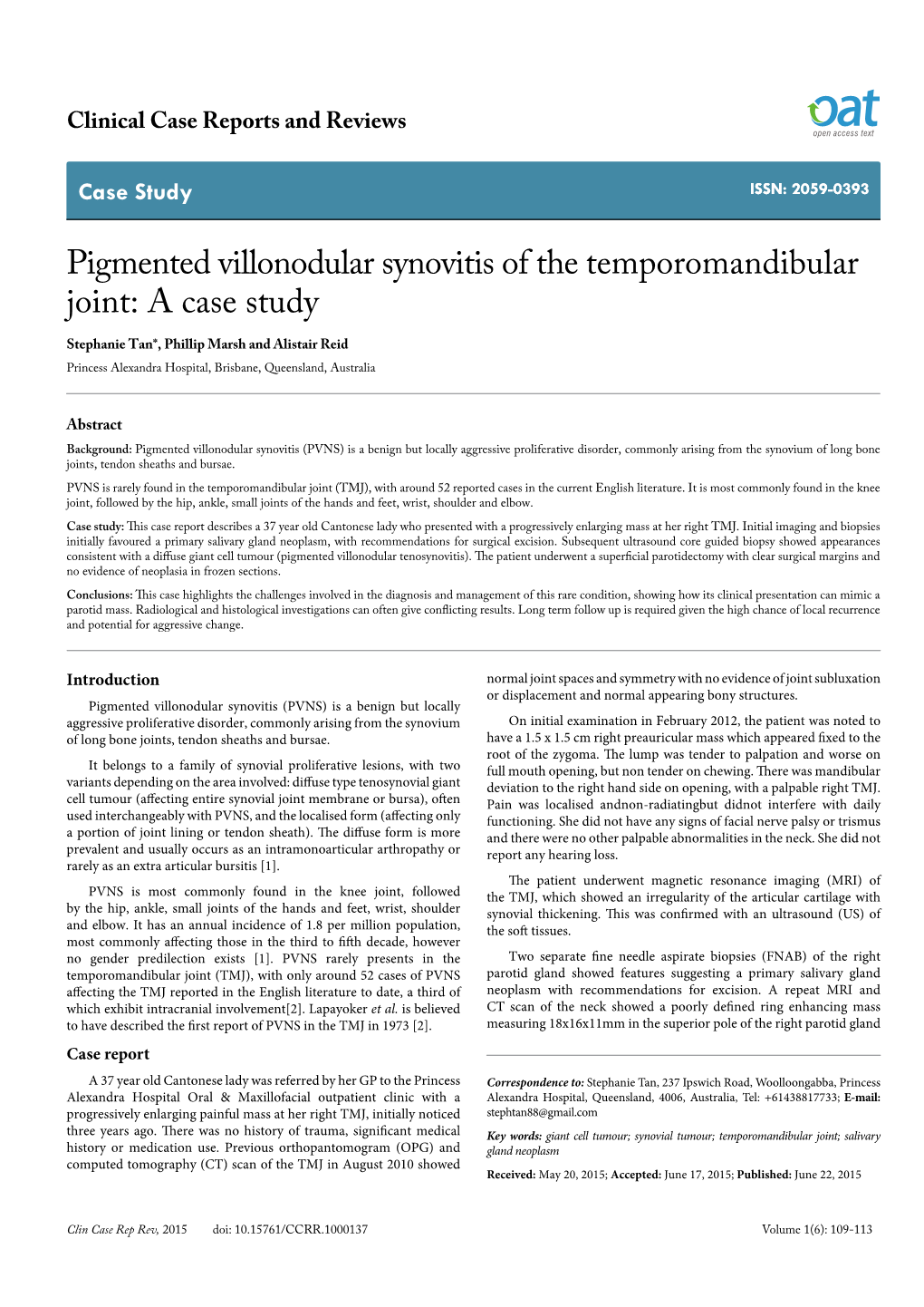 Pigmented Villonodular Synovitis of The