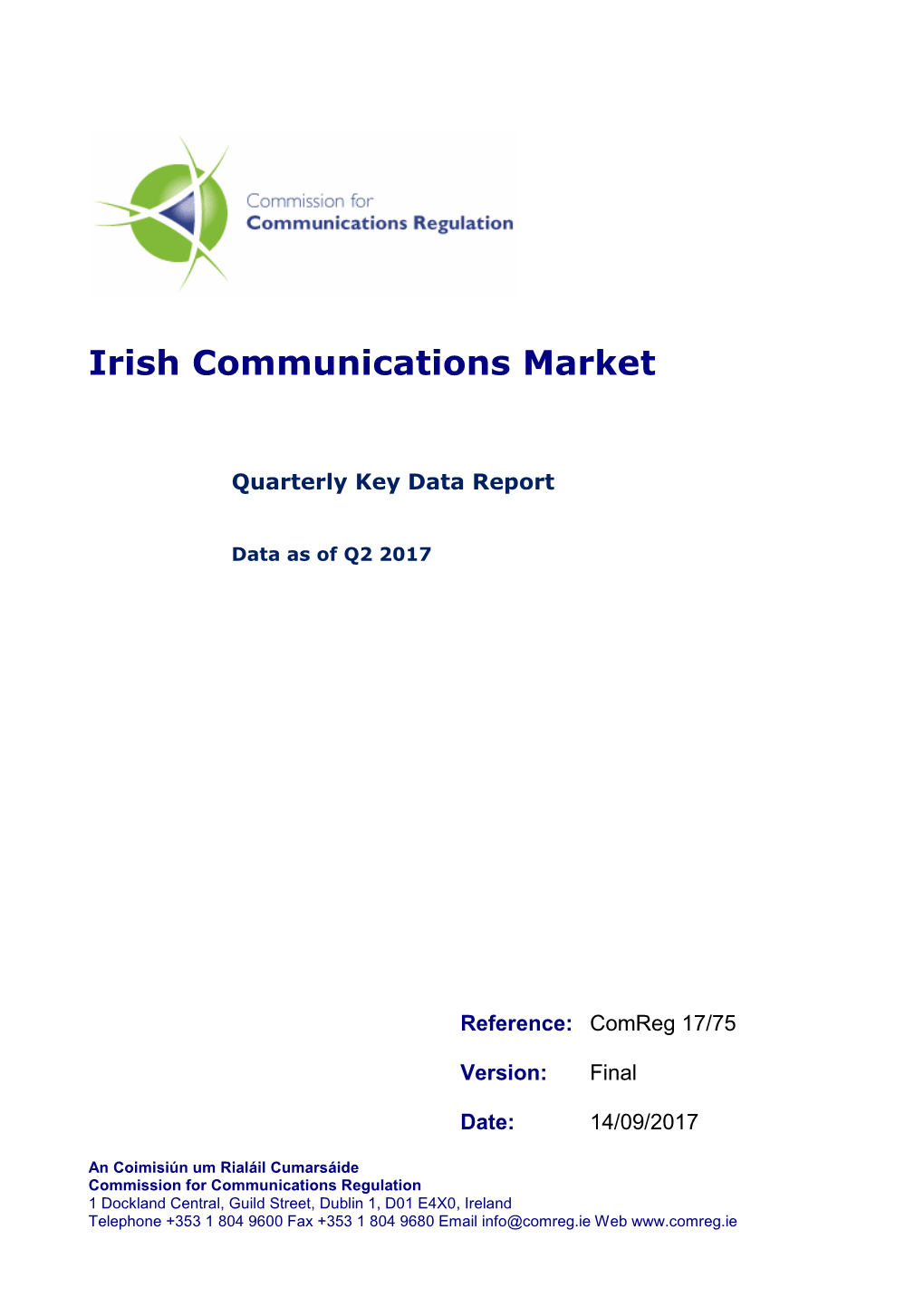 Quarterly Key Data Report