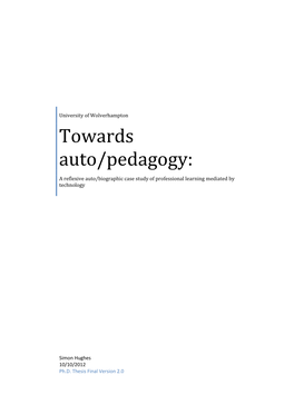 Towards Auto/Pedagogy
