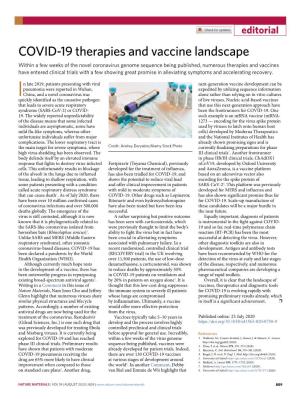 COVID-19 Therapies and Vaccine Landscape
