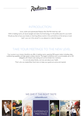 Introduction Take Your Meetings to the New Level