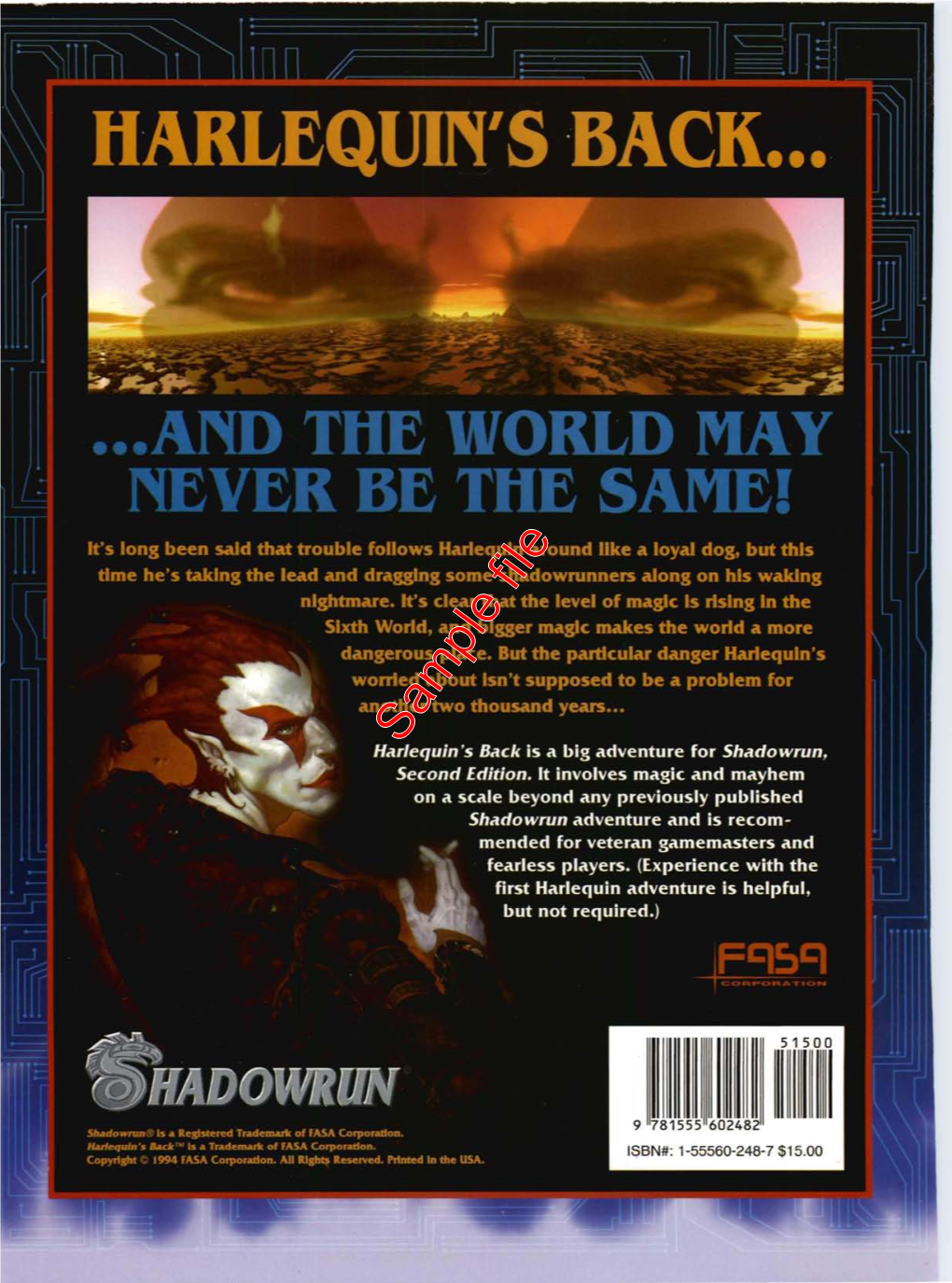 Shadowrun: Harlequin's Back