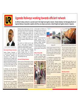 Uganda Railways Working Towards Efi Cient Network