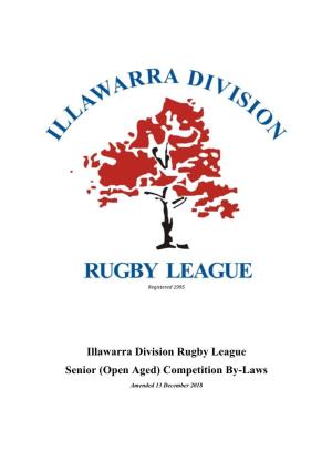 By-Laws. Senior League 2018